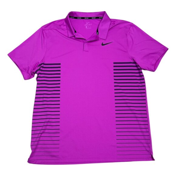 NIKE GOLF Dri-Fit Lightweight Breathable Pink Polo Tee Shirt Mens XL - Picture 1 of 6